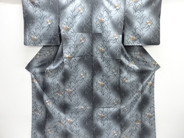 JAPANESE KIMONO / KOMON / GENJIGURUMA & FLORAL PLANTS